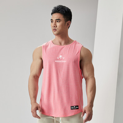 Ανδρικό σπορ φανελάκι casual με γράμματα