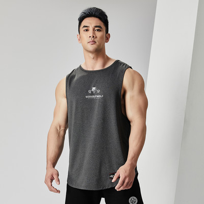 Ανδρικό σπορ φανελάκι casual με γράμματα