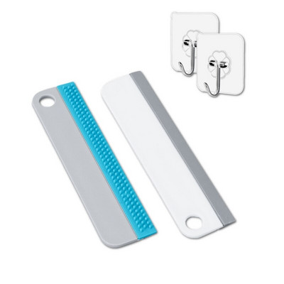 Racletă de duș Kit ștergător pentru oglindă de baie Instrumente de curățare a geamurilor Perie de curățat geamuri Pete de birou Accesorii de uz casnic cu cârlig