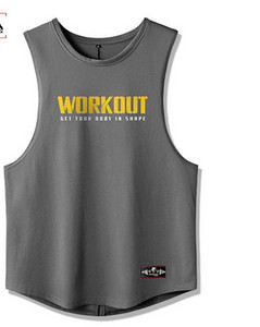 Kirjaga sportlik tanktop meestele