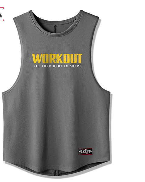 Kirjaga sportlik tanktop meestele