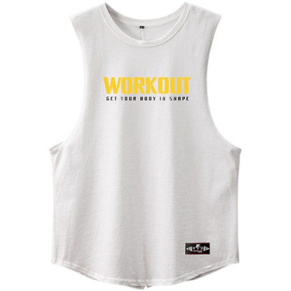 Kirjaga sportlik tanktop meestele