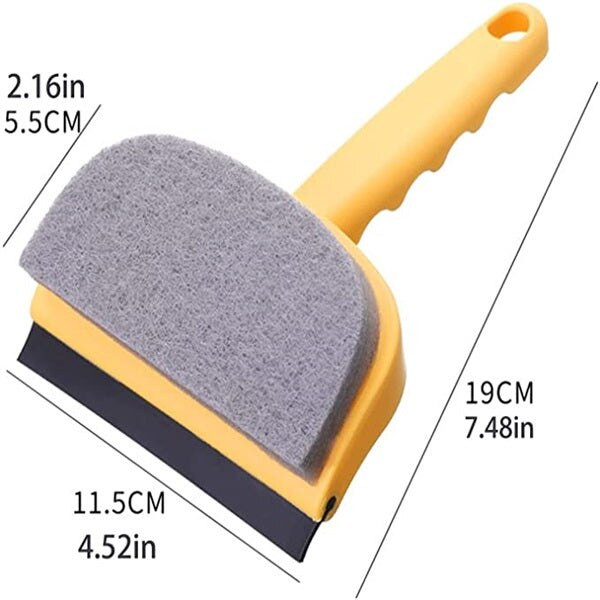 Perie de curățare a geamurilor cu două fețe, multifuncțională, baie, toaletă, bucătărie, pereți de curățare, burete, baie, instrumente de curățare ceramică
