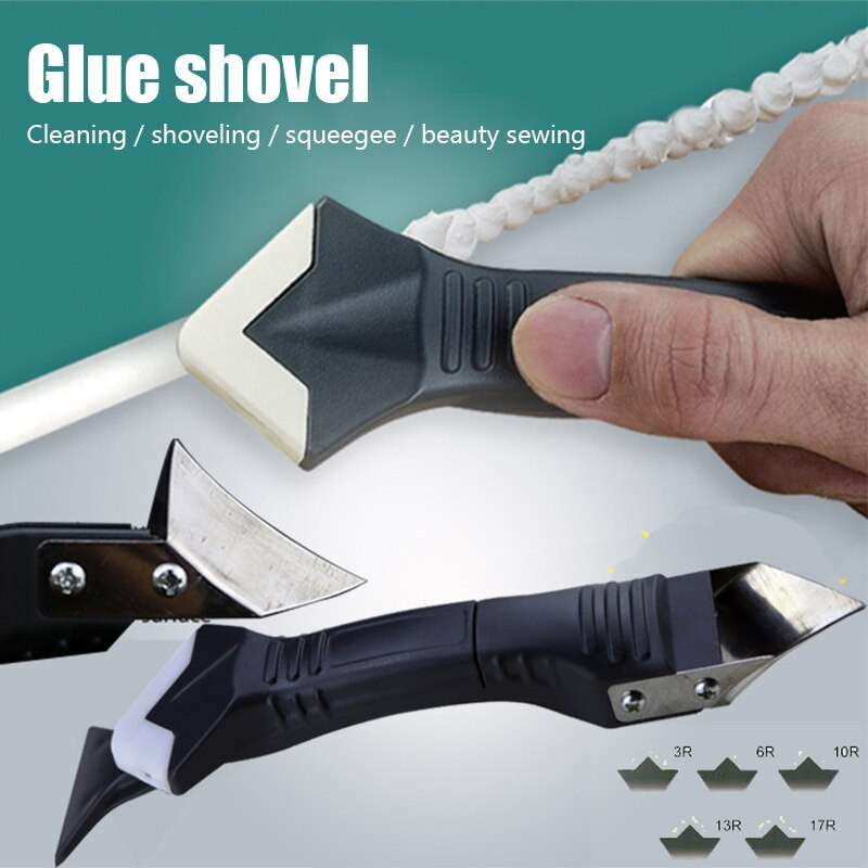 Silikoonkaabits 5 ühes metallist mitme nurgaga jääkliimi kaabits iluõmblustööriistade komplekt liimi põranda vormi eemaldamise tööriist