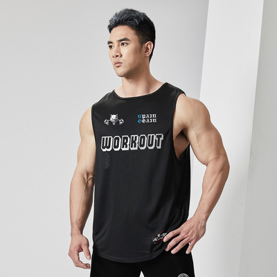 Ανδρικό σπορ φανελάκι casual με γράμματα