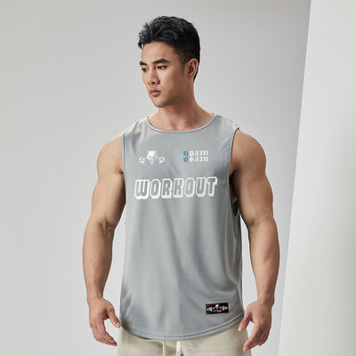 Ανδρικό σπορ φανελάκι casual με γράμματα