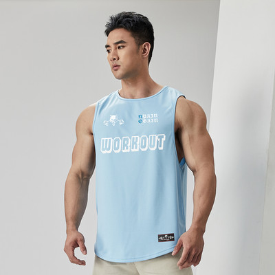 Ανδρικό σπορ φανελάκι casual με γράμματα