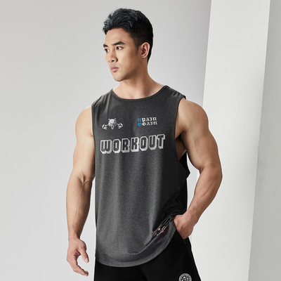 Ανδρικό σπορ φανελάκι casual με γράμματα