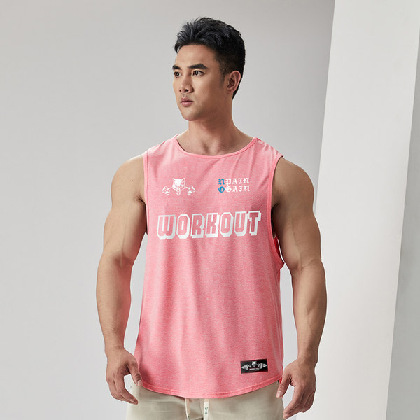 Ανδρικό σπορ φανελάκι casual με γράμματα