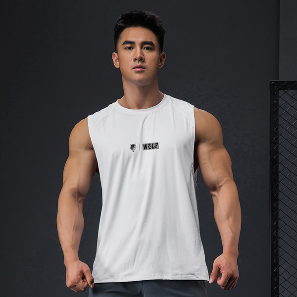 Νέο μοντέλο ανδρικό φανελάκι με οβάλ λαιμόκοψη και επιγραφή