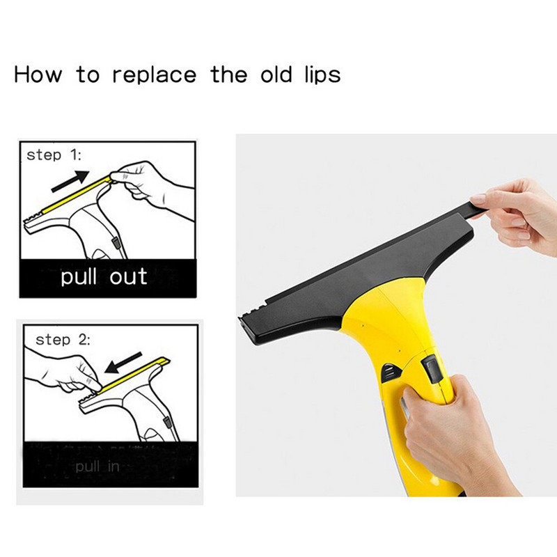 2 τμχ Ξύστρες από καουτσούκ 280mm για Karcher WV50 WV60 WV2 WV5 Ανταλλακτικές ξύστρες υαλοκαθαριστήρων παραθύρων για εργαλεία καθαρισμού οικιακής κουζίνας