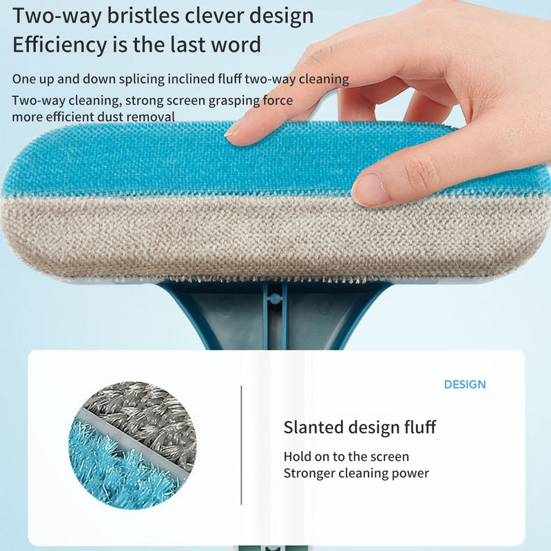 Unique Screen Window Cleaner Brush 2 in 1 Window Cleaner Brush | Ξύστρα καθαρισμού γυαλιού Εκτεινόμενο καθαριστικό πλέγματος για υγρό και στεγνό