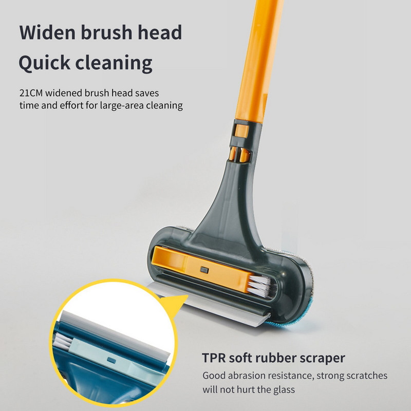 Unique Screen Window Cleaner Brush 2 in 1 Window Cleaner Brush | Ξύστρα καθαρισμού γυαλιού Εκτεινόμενο καθαριστικό πλέγματος για υγρό και στεγνό