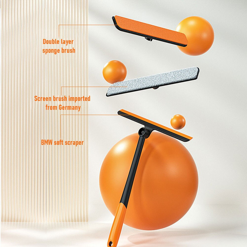 Kolm ühes kaabitsaga klaasipuhasti vahetatava harjapeaga Hotellipesu Vastupidav käeshoitav köögipuhastustööriist