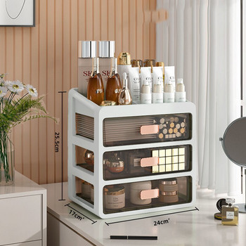 Desktop Makeup Organizer Τύπος συρταριού Cosmetic Storage Box Θήκη μακιγιάζ Θήκη πινέλου Κραγιόν Περιποίηση δέρματος Τραπέζια μακιγιάζ