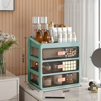 Desktop Makeup Organizer Τύπος συρταριού Cosmetic Storage Box Θήκη μακιγιάζ Θήκη πινέλου Κραγιόν Περιποίηση δέρματος Τραπέζια μακιγιάζ