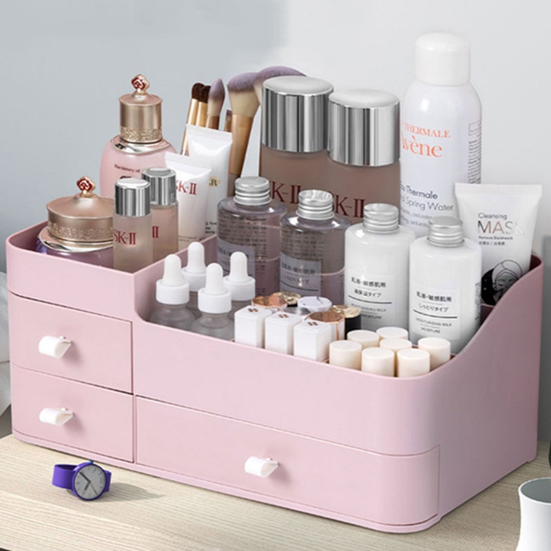 Didelės talpos kosmetikos laikymo dėžutė komoda Stalinis stalčiaus galvutė Ornamentas Papuošalai nagų lakas Plastikinis rūšiavimas Makiažo dėžutė Skincar