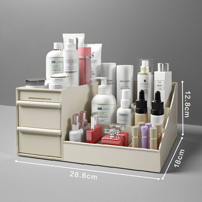 Organizator de machiaj cosmetic de mare capacitate Sertare din plastic Baie pentru îngrijirea pielii Cutie de depozitare Perie Suport pentru ruj Organizatori Depozitare