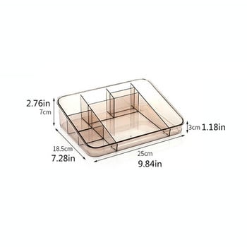 Органайзер за грим за козметика Прозрачна кутия за съхранение на козметика Органайзер Настолно червило Лак за нокти Контейнер за чекмедже за грим
