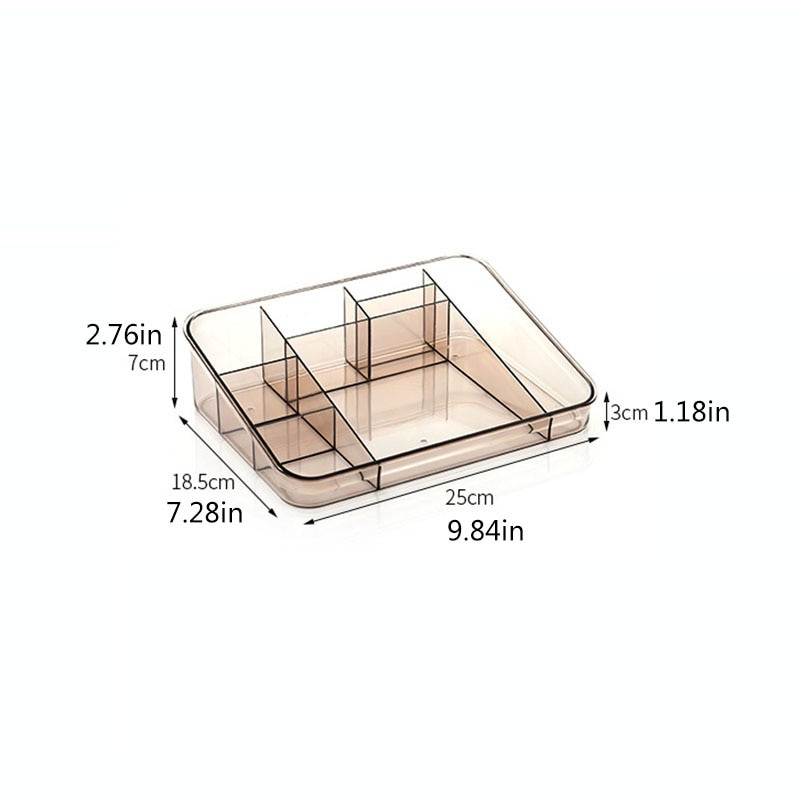 Organizer Makeup for Cosmetic Transparent Cosmetic Storage Box Organizer Desktop Lipstick Βερνίκι νυχιών Δοχείο συρτάρι μακιγιάζ