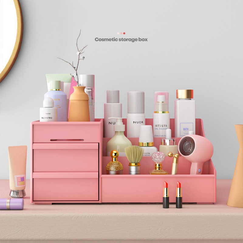 Cutie de depozitare pentru cosmetice de mare capacitate Organizator de machiaj de birou pentru bijuterii cosmetice Container sertar pentru lac de unghii