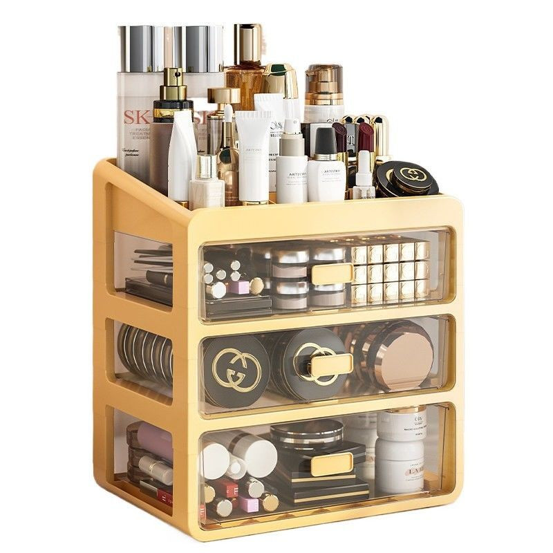 Stalinės kosmetikos laikymo dėžutė Skaidrus stalčiaus tipas Lūpų dažai Papuošalų lentyna Bendrabučio tualetinio stalo dėklas Makiažo organizatorius
