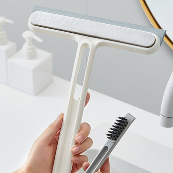 Εργαλείο καθαρισμού υαλοκαθαριστήρα υαλοκαθαριστήρα ντους 3 σε 1 Μάκτρο ντουζιέρας με θήκη σιλικόνης Εργαλείο καθαρισμού υαλοκαθαριστήρα καθρέφτη μπάνιου