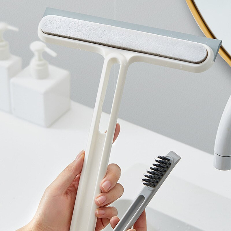 3 u 1 brisač za tuširanje Brisač za staklo Strugač za čišćenje čistača za tuširanje sa silikonskim držačem Brisač za kupaonsko ogledalo Alat za čišćenje stakla