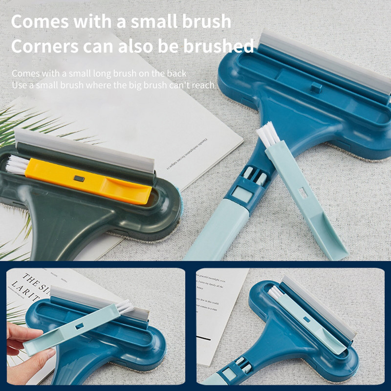 Perie de curățare a geamurilor Perie de curățare multifuncțională Stergator de covoare Perie de canapea Curățător de ferestre Acasă Mătură de păr pentru animale de companie Instrumente de curățare