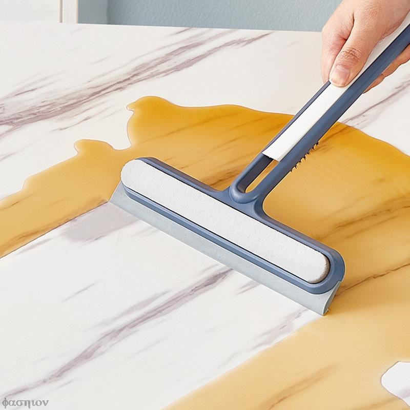 Ștergător pentru oglindă Instrument de curățare a sticlei Racletă de duș 3 în 1 Racletă de ștergător de sticlă Racletă de curățare a racletei de duș cu suport din silicon Baie