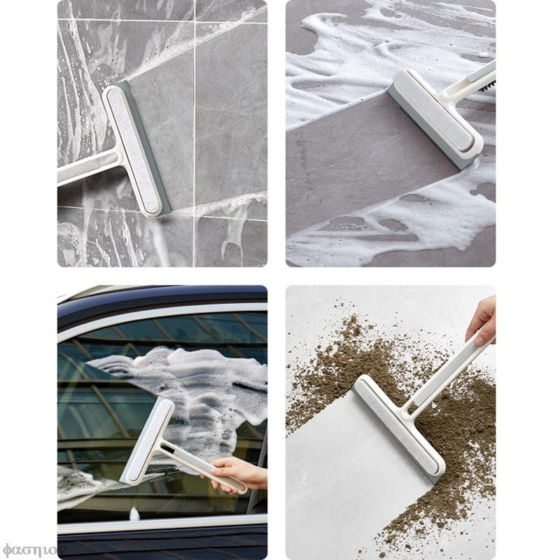 Ștergător pentru oglindă Instrument de curățare a sticlei Racletă de duș 3 în 1 Racletă de ștergător de sticlă Racletă de curățare a racletei de duș cu suport din silicon Baie