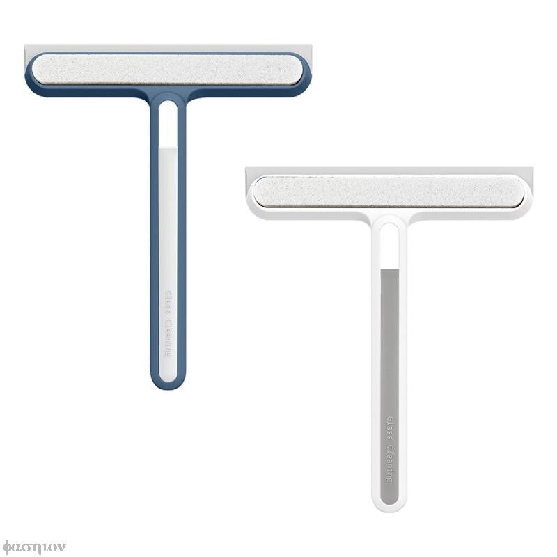 Ștergător pentru oglindă Instrument de curățare a sticlei Racletă de duș 3 în 1 Racletă de ștergător de sticlă Racletă de curățare a racletei de duș cu suport din silicon Baie