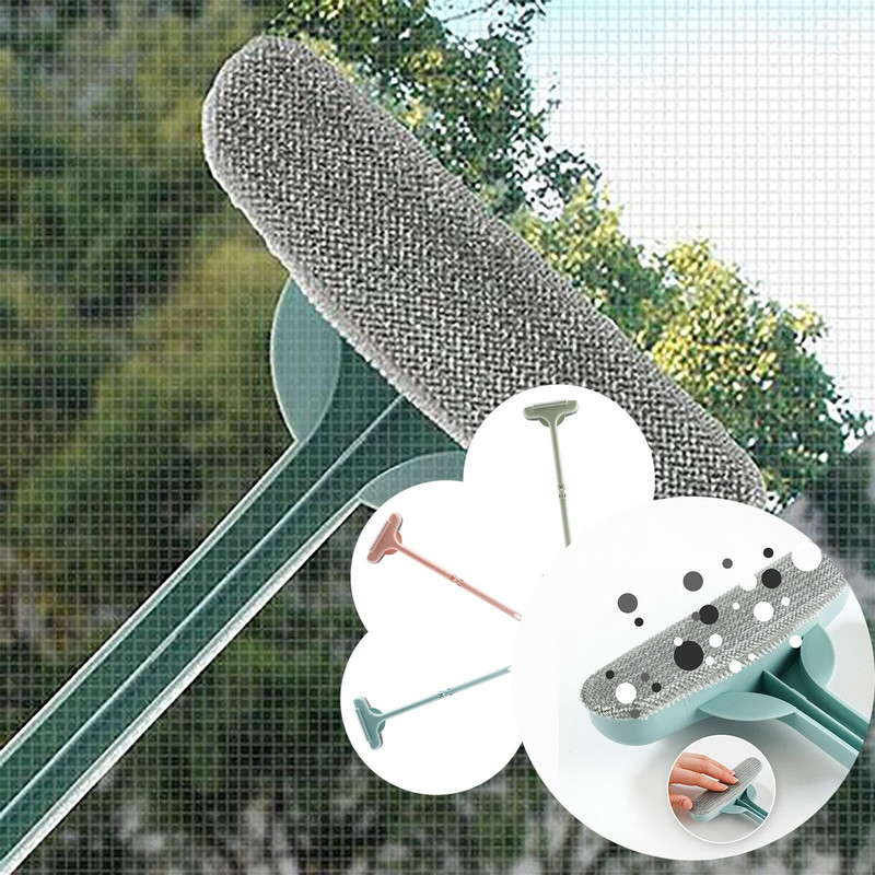 Plasă de fereastră Perie de ecran pentru plasă de perdele Curățător de ștergere Perie de covoare Perie de îndepărtare a prafului Home Retractabilă cu mâner lung Instrumente de curățare