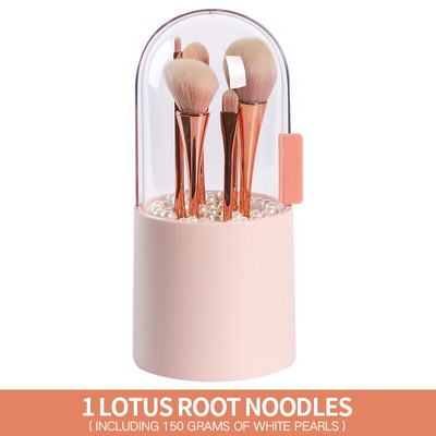 Lady's Cosmetic Storage Case Make Up Brush Storage Box Εργαλείο Μακιγιάζ Στυλό Βερνίκι νυχιών Διάφανο με Κάδο Ατζέντας για Κάλυμμα