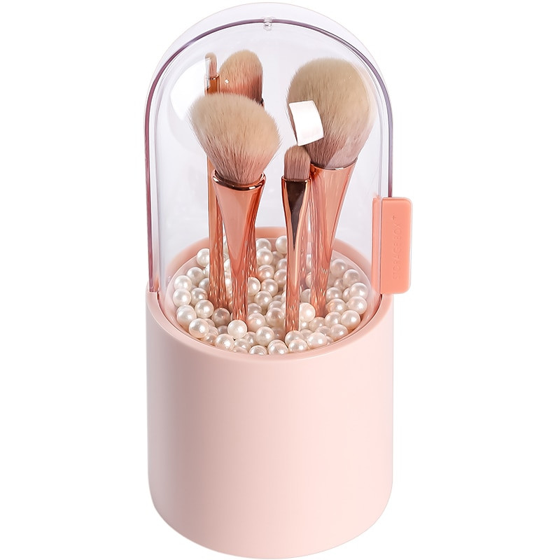 Lady's Cosmetic Storage Case Make Up Brush Storage Box Εργαλείο Μακιγιάζ Στυλό Βερνίκι νυχιών Διάφανο με Κάδο Ατζέντας για Κάλυμμα
