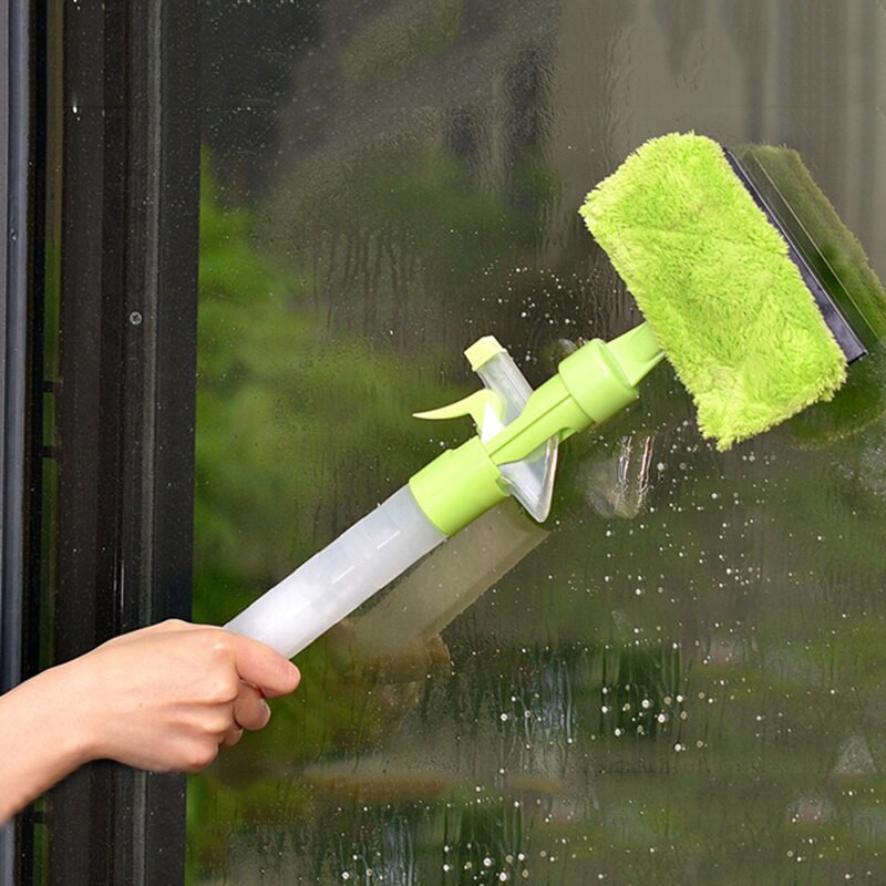 Instrument de curățare a sticlei, multifuncțională, cu două fețe, cu mâner lung, ștergător de pulverizare de uz casnic pentru mașină de acasă TS2 Instrumente de curățare pentru uz casnic