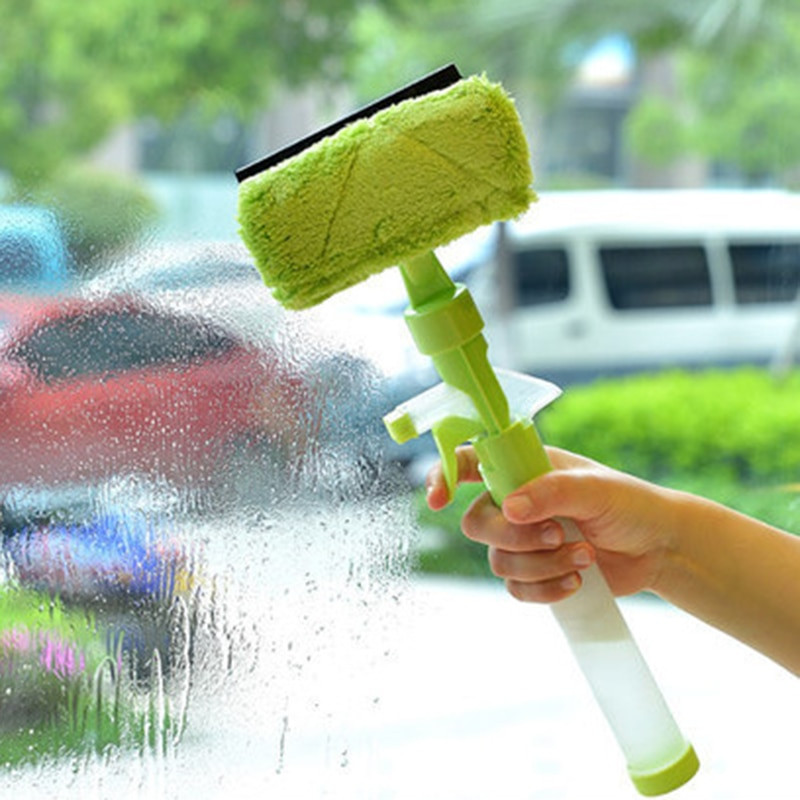 Instrument de curățare a sticlei, multifuncțională, cu două fețe, cu mâner lung, ștergător de pulverizare de uz casnic pentru mașină de acasă TS2 Instrumente de curățare pentru uz casnic