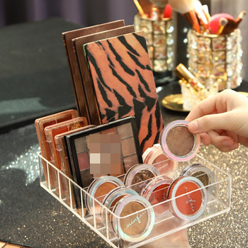 Κουτί αποθήκευσης 7 θέσεων Clear Plastic Makeup Cosmetic Stand Holder Makeup Lipstick Eyeshadow Palette Storage Organizer Νέο