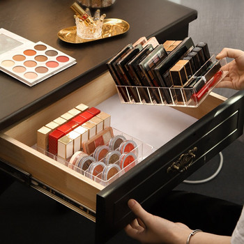 Κουτί αποθήκευσης 7 θέσεων Clear Plastic Makeup Cosmetic Stand Holder Makeup Lipstick Eyeshadow Palette Storage Organizer Νέο
