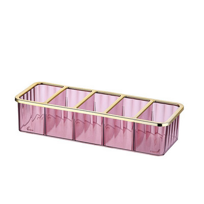 New Acrylic Cosmetic Storage Box Layered Makeup Container Desktop Organizer Shelf 5 Grid Lipstick Perfume Superior Quality