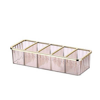 New Acrylic Cosmetic Storage Box Layered Makeup Container Desktop Organizer Shelf 5 Grid Lipstick Perfume Superior Quality