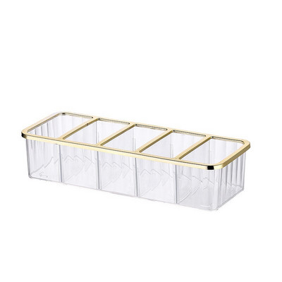 New Acrylic Cosmetic Storage Box Layered Makeup Container Desktop Organizer Shelf 5 Grid Lipstick Perfume Superior Quality