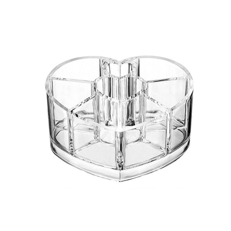 FOLOBE huulepulkade säilituskonteiner Heart Shape huulepalsami korraldaja meigihoidjakarp Vastupidav akrüül huulepulkade hoidja kosmeetika