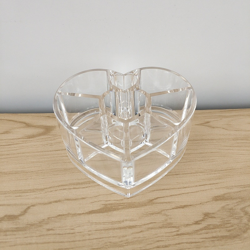 FOLOBE huulepulkade säilituskonteiner Heart Shape huulepalsami korraldaja meigihoidjakarp Vastupidav akrüül huulepulkade hoidja kosmeetika