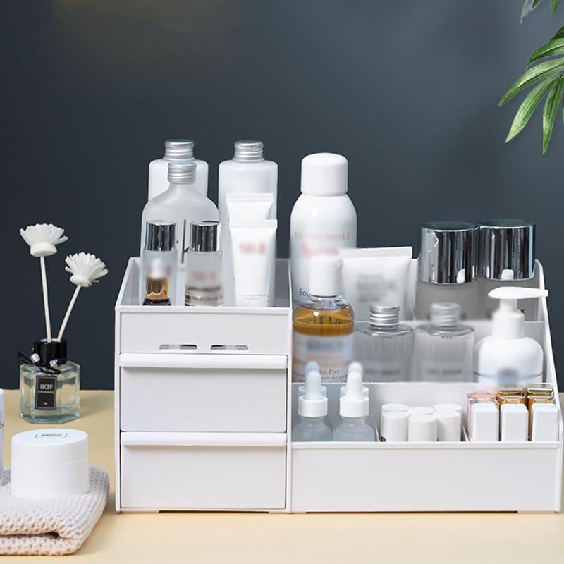 Didelės talpos kosmetikos laikymo dėžutės makiažo laikiklis darbastalio papuošalų nagų lako makiažo stalčiaus talpykla