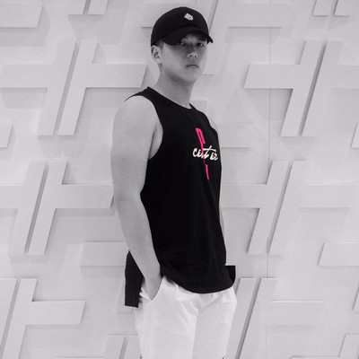 Trükiga stretš meeste topp