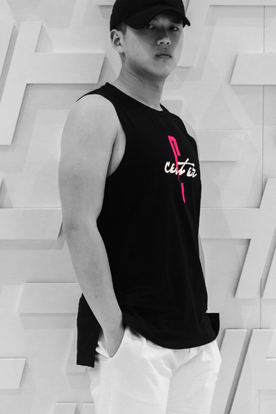 Trükiga stretš meeste topp