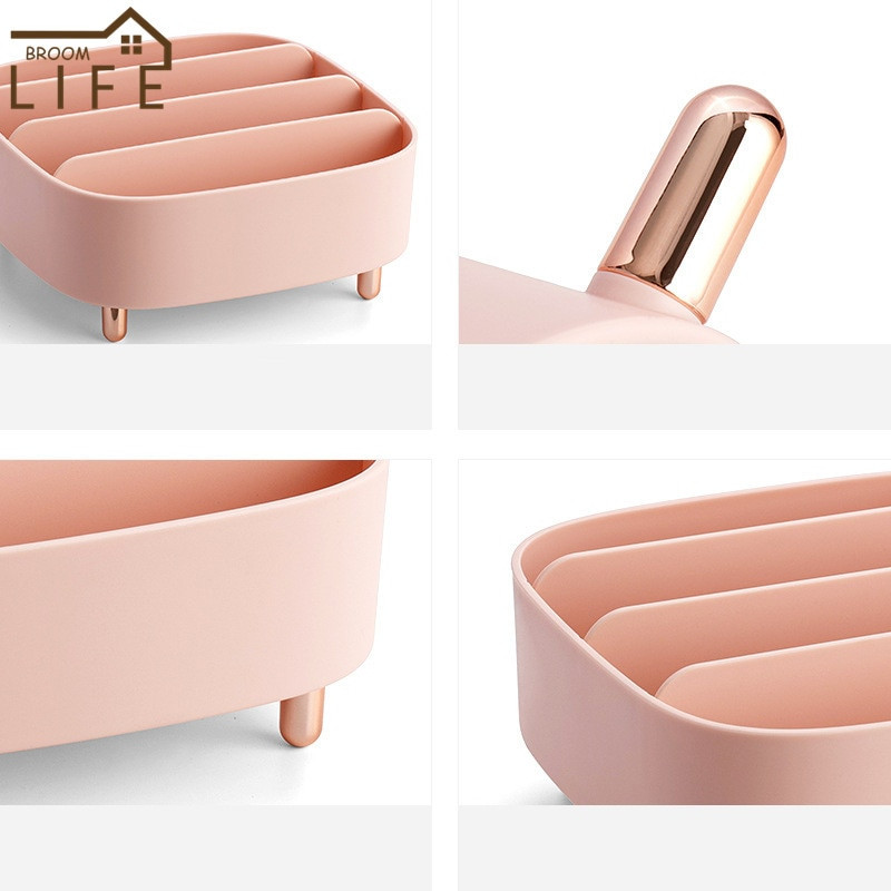 Kūrybingo dizaino kosmetikos laikymo talpykla Makiažo laikymo priemonė Stalčių skirstytuvas Nuimamos plastikinės dėžutės Miegamojo priedai