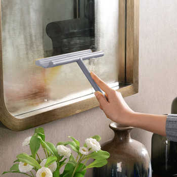Огледало за миене Стъкло Чистачка Подова стена Висяща стъргалка за вода Дълга дръжка Екологичен ръчен инструмент за почистване на прозорци със смукател