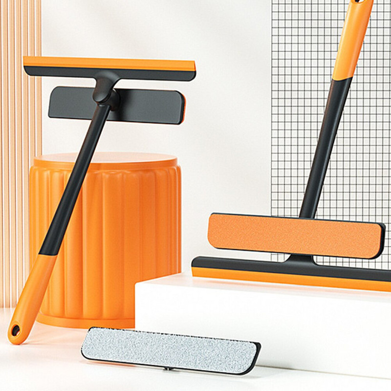 Curățător de geamuri 3 în 1 Perie de curățare a geamurilor Racletă Racletă de sticlă Stergator rotativ Multifunctional Plasă pentru ferestre Curățare ecran